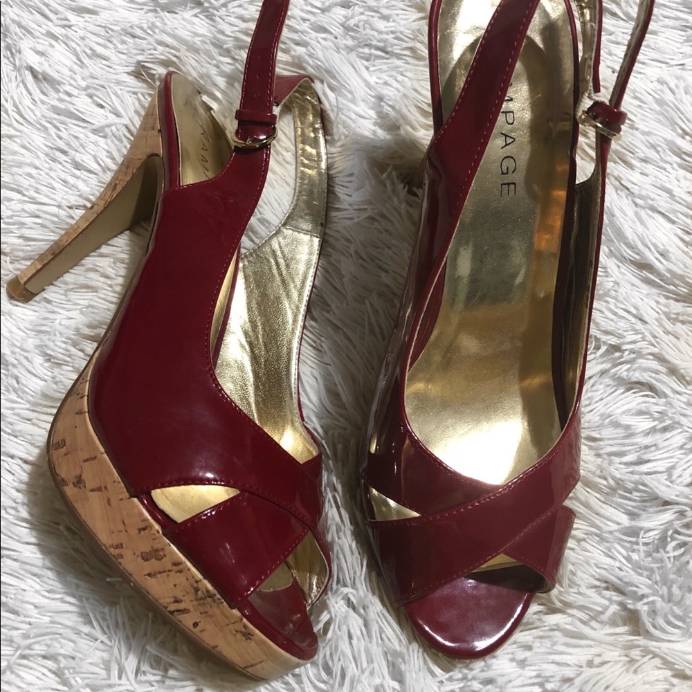 Red Heels with Cork Bottom